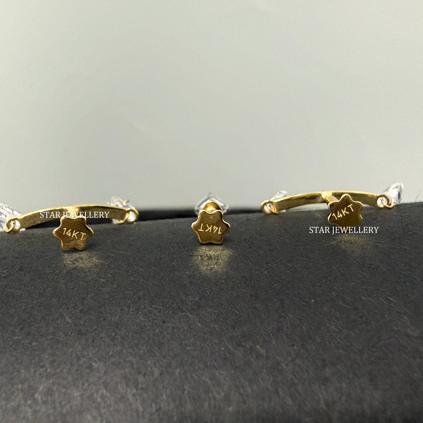 Floating Radiant Diamond Stud Earring