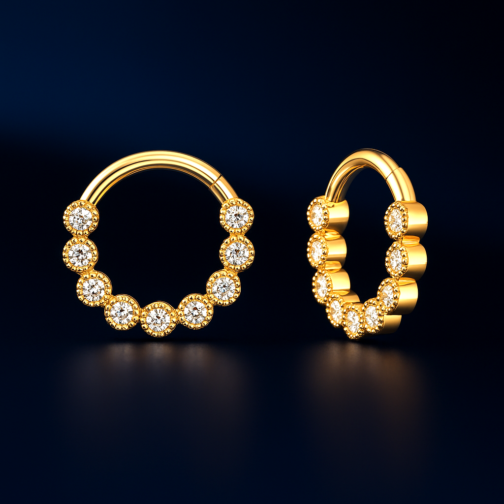 Natural Diamond Daith Piercing