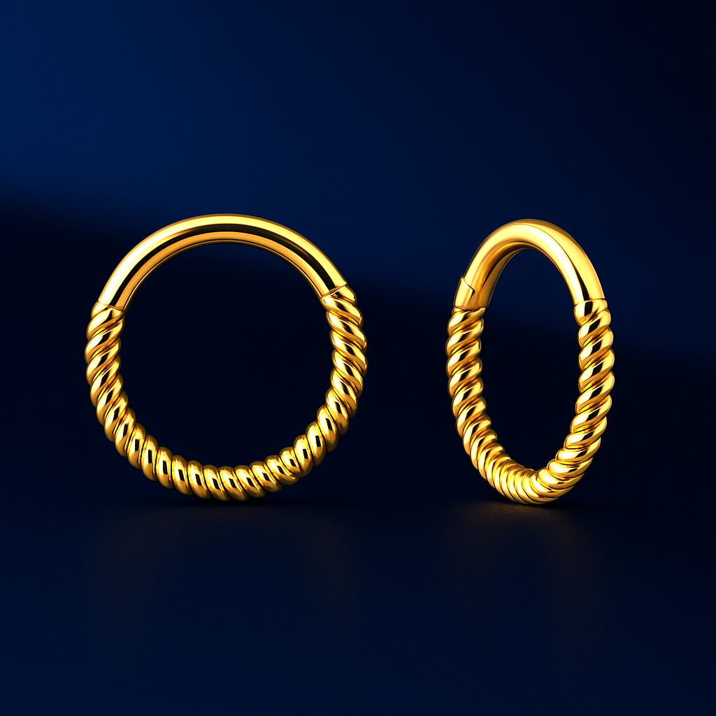 14K Solid Gold Daith Clicker