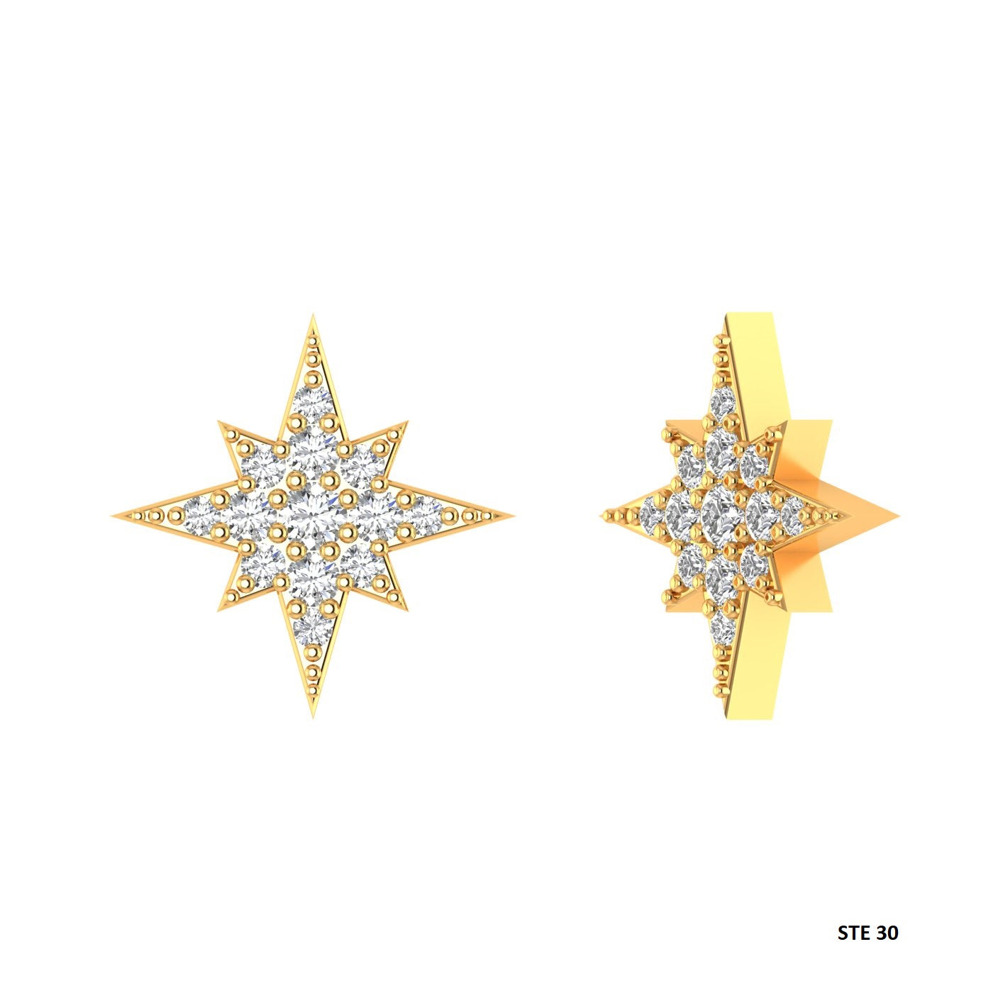 Diamond North STAR Stud Earrings