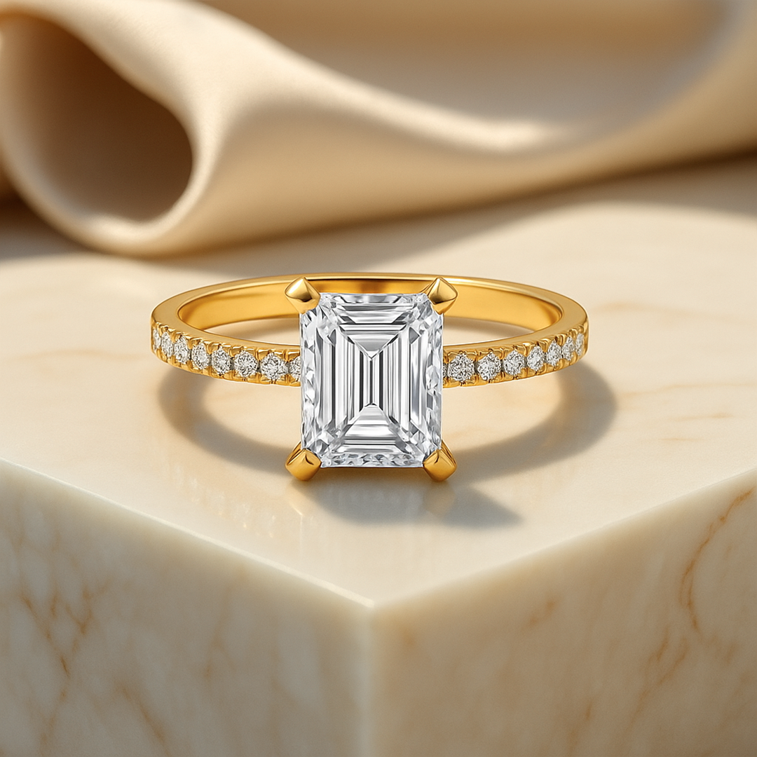 5.00 Ct IGI Certified Radiant Cut Lab Grown Diamond Engagement Ring