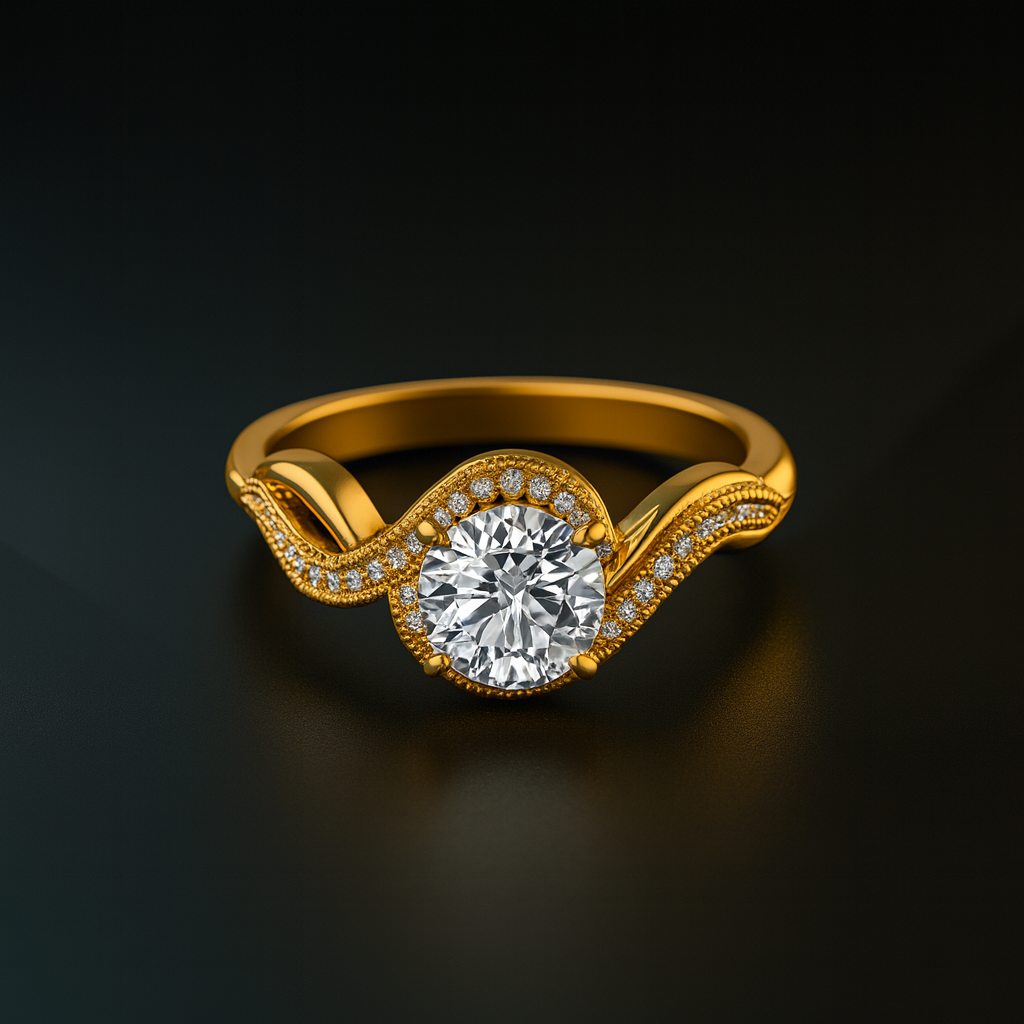 2.00 Ct Brilliant Round Cut CVD Diamond Solitaire Twist Engagement Ring