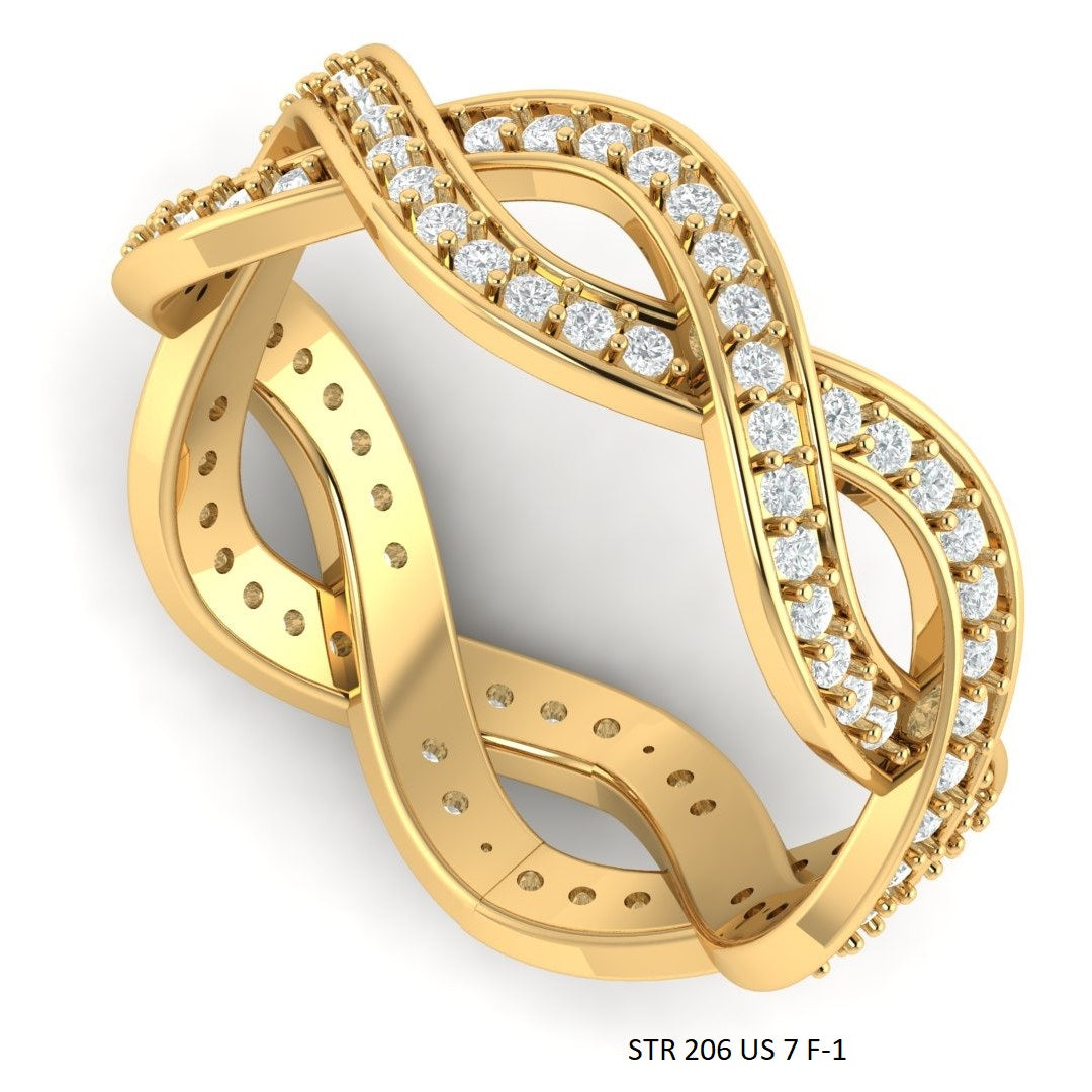 Natural Diamond Infinity Eternity Wedding Ring