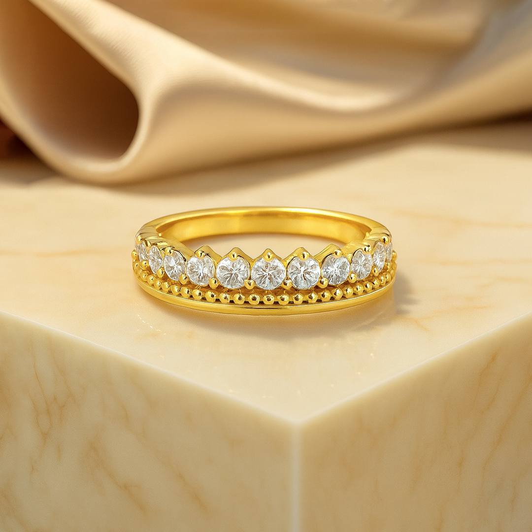 14K Solid Gold Lab Grown Diamond Matching Band for Solitaire Engagement Ring