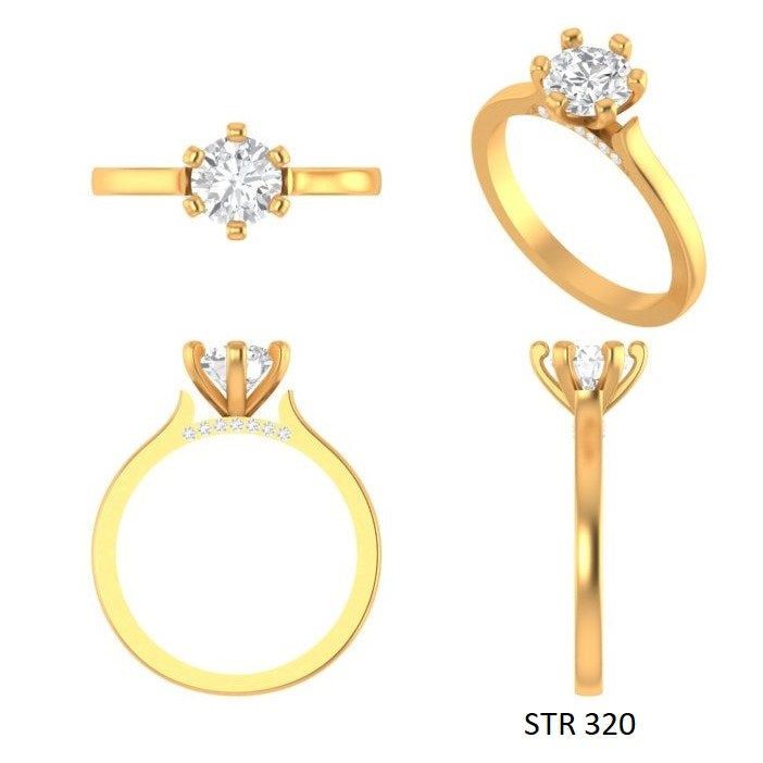 1 Ct CVD Diamond Solitaire Engagement Ring