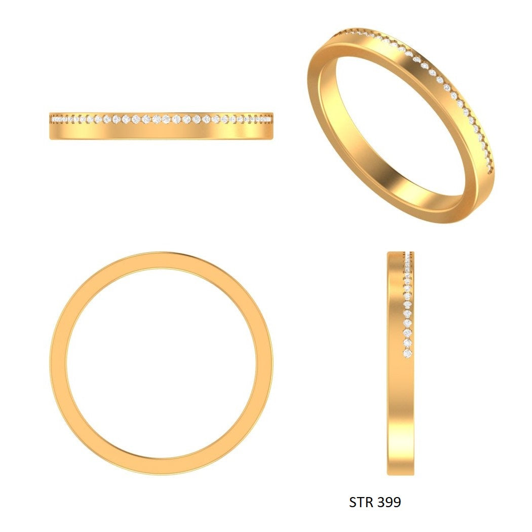 Solid Gold Pave Set Diamond Ring