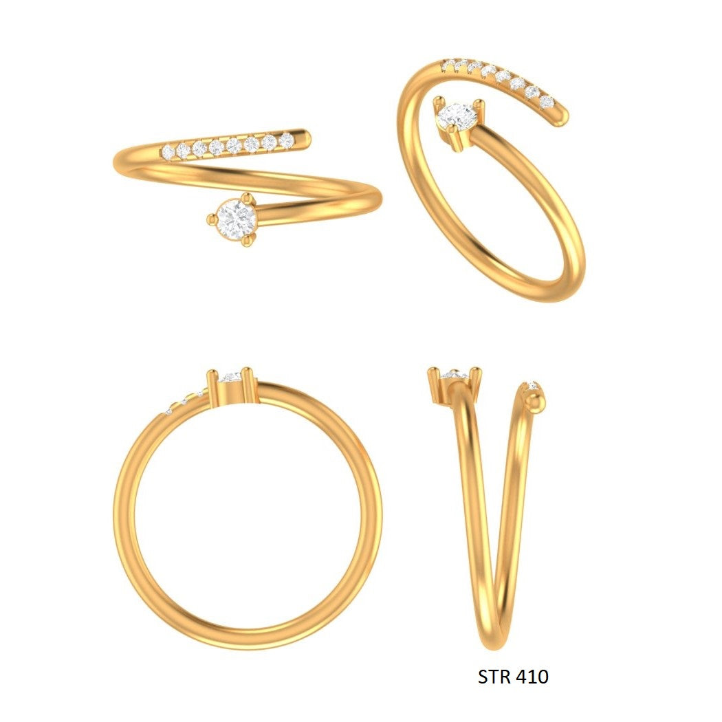 Diamond Open Wrap Around Ring