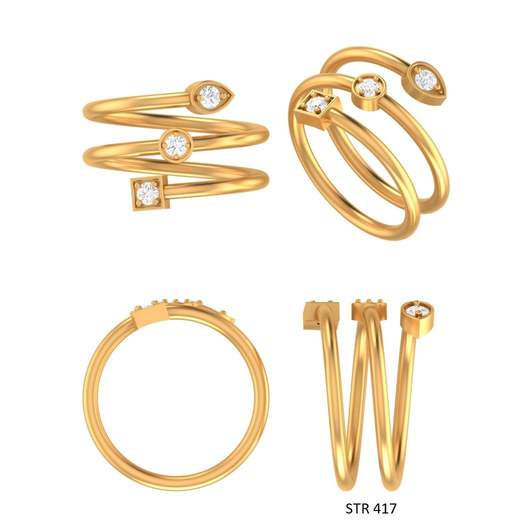 Diamond Open Wrap Around Ring