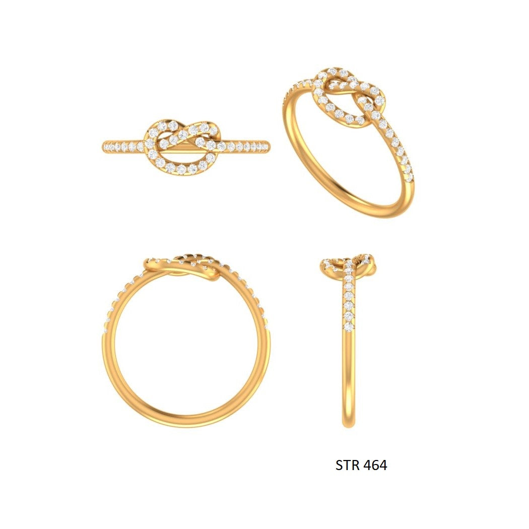 14K Solid Gold Minimalist Tie knot Promise Ring