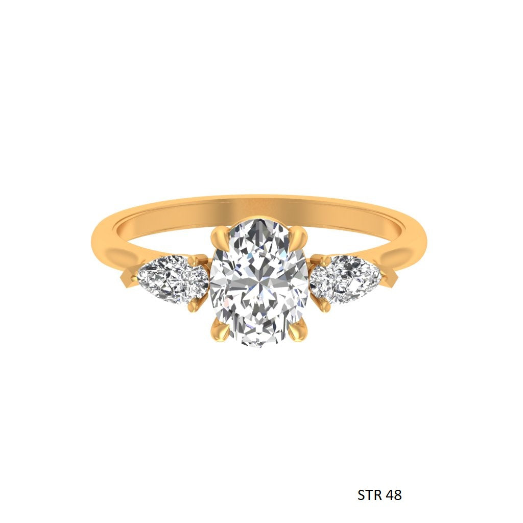 1.25 Ct Oval Cut IGI Certified Lab Grown Diamond Engagement Ring