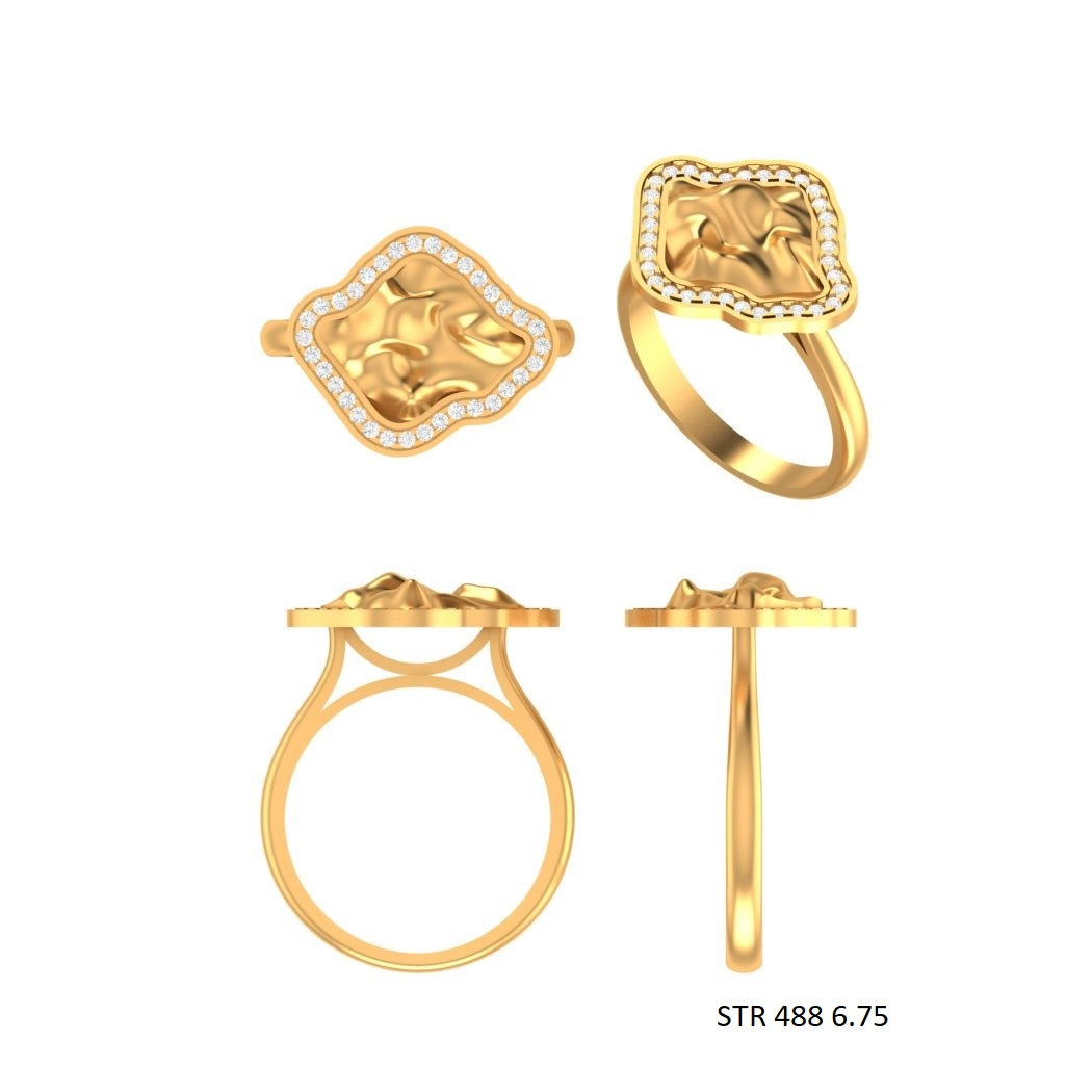 Gold Mountain Ring for Trekking Lover