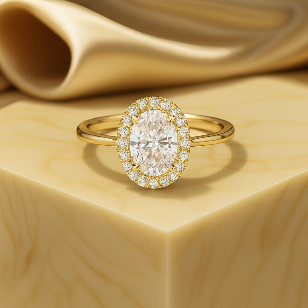 1.00 Ct - 3.00 Ct IGI Certified Oval Cut Lab Grown Diamond Engagement Ring