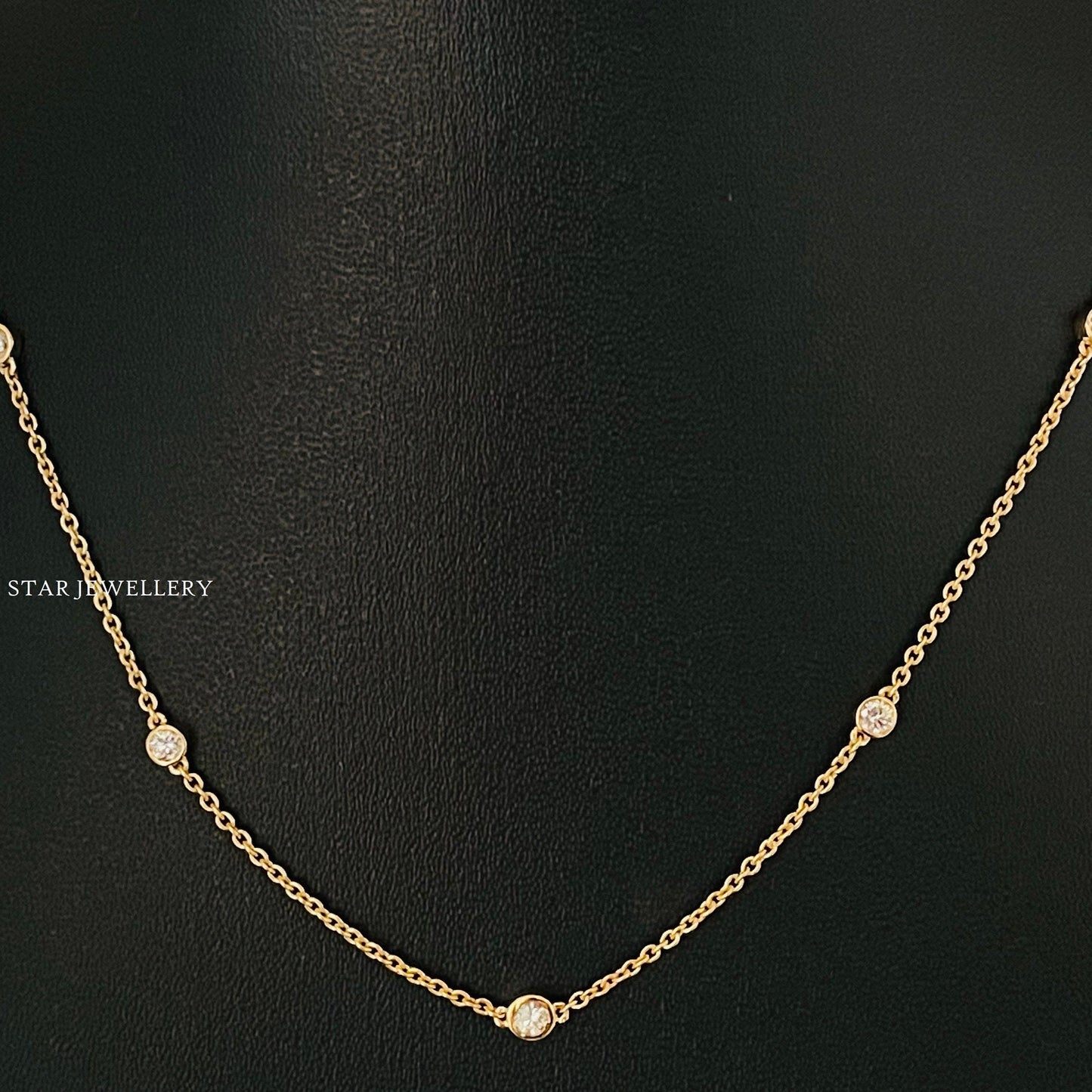 0.50 Ct Diamond Five Station Yard Necklace
