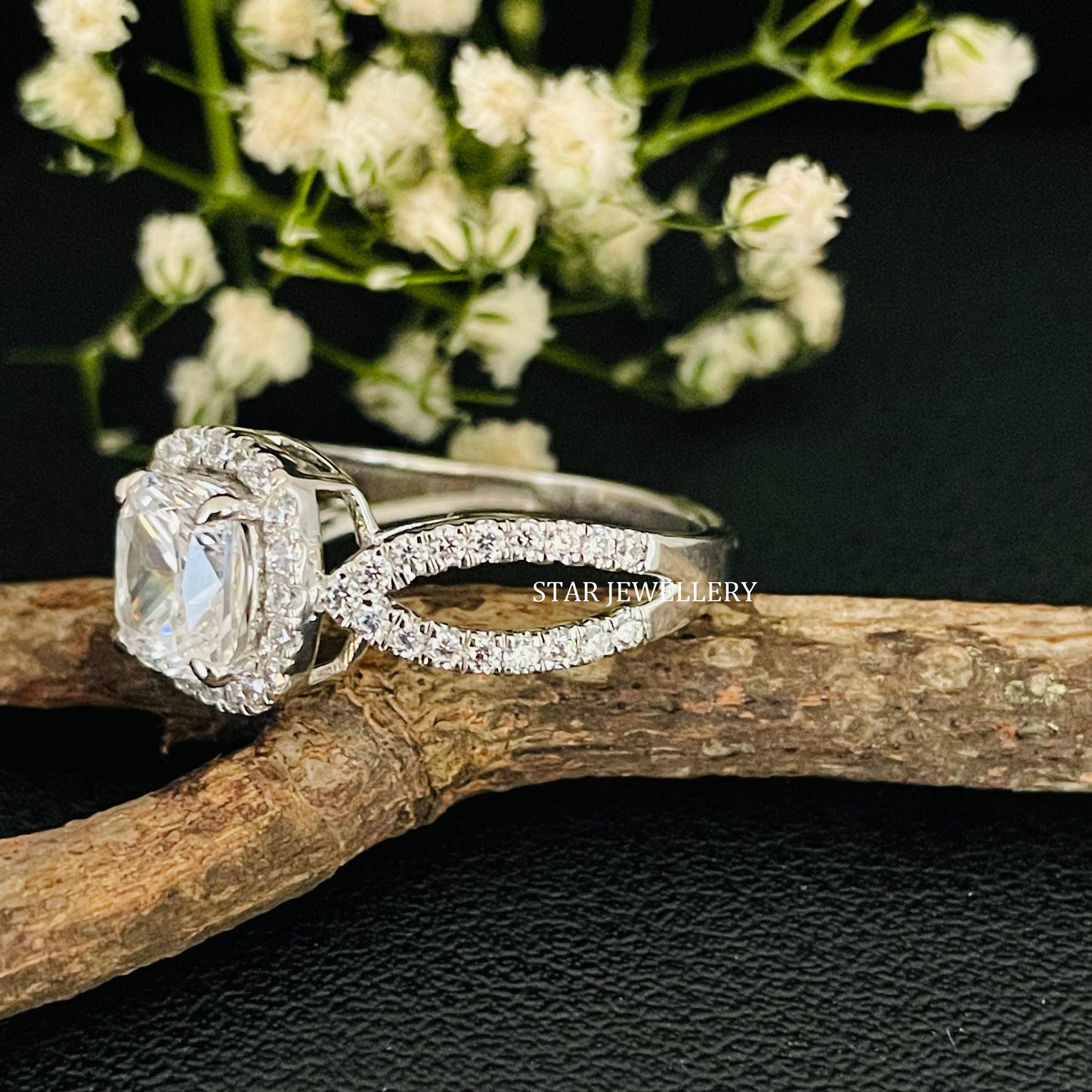 2.00 CT IGI Certified Cushion Cut Diamond Ring