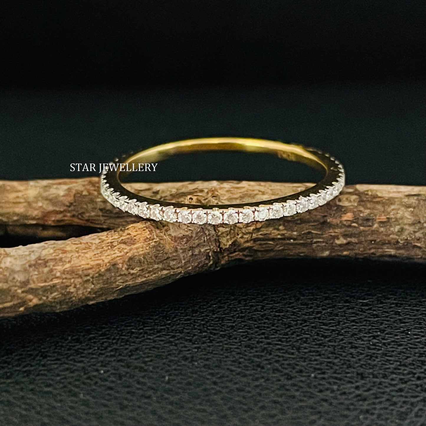 Micro Pave Set Diamond Eternity Band Ring