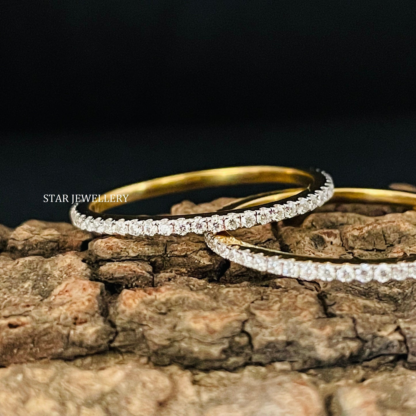 Micro Pave Set Diamond Eternity Band Ring