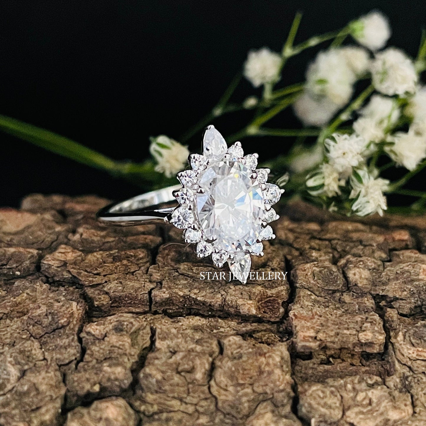 14K Solid Gold 1.00 Ct IGI Certified Oval Cut Lab Grown Diamond Engagement Ring