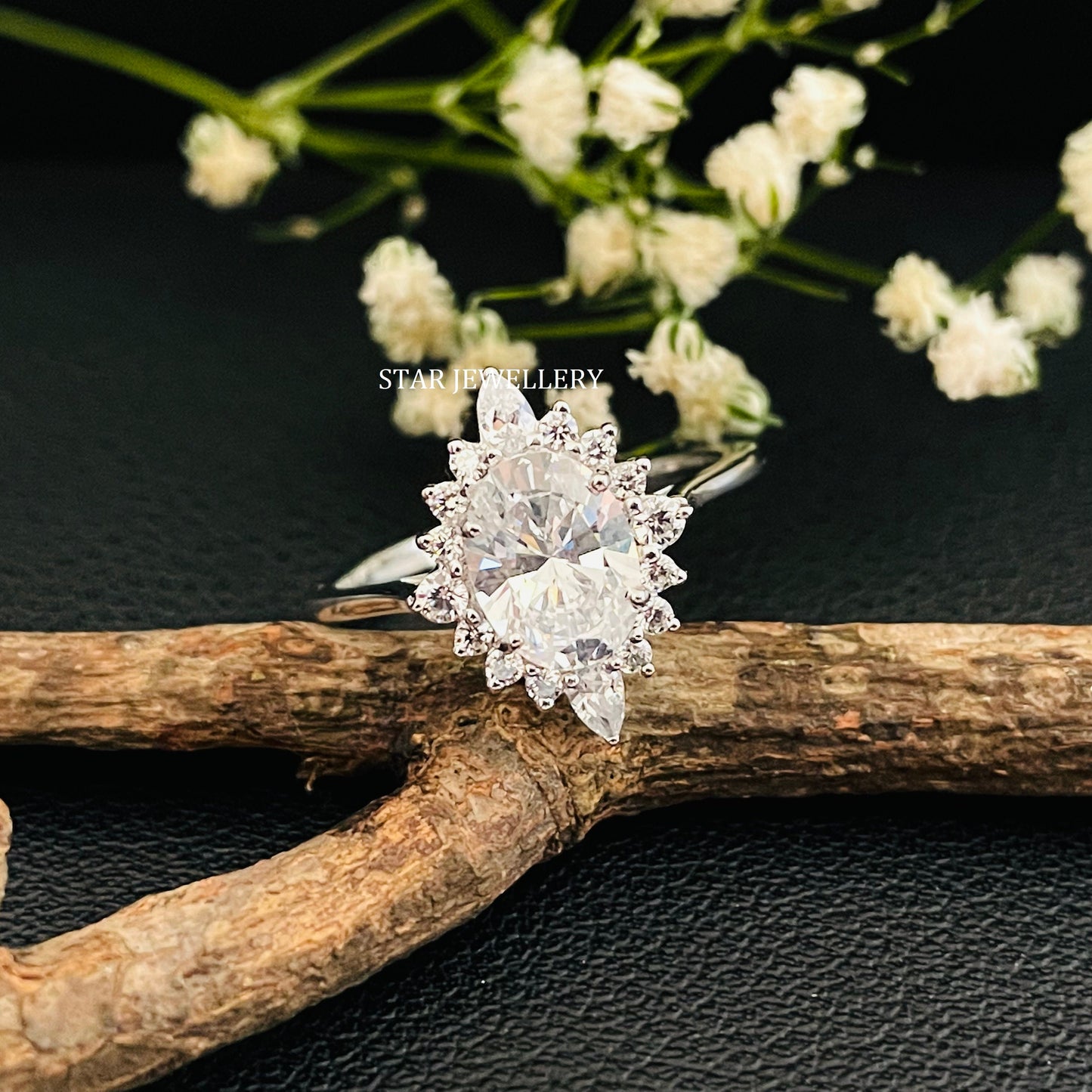 14K Solid Gold 1.00 Ct IGI Certified Oval Cut Lab Grown Diamond Engagement Ring
