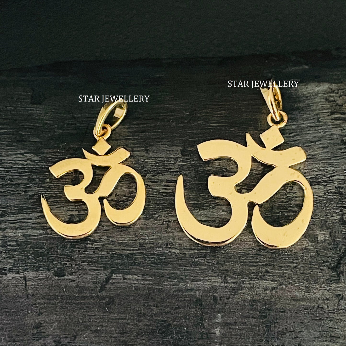 Solid Gold OM Yoga Pendant
