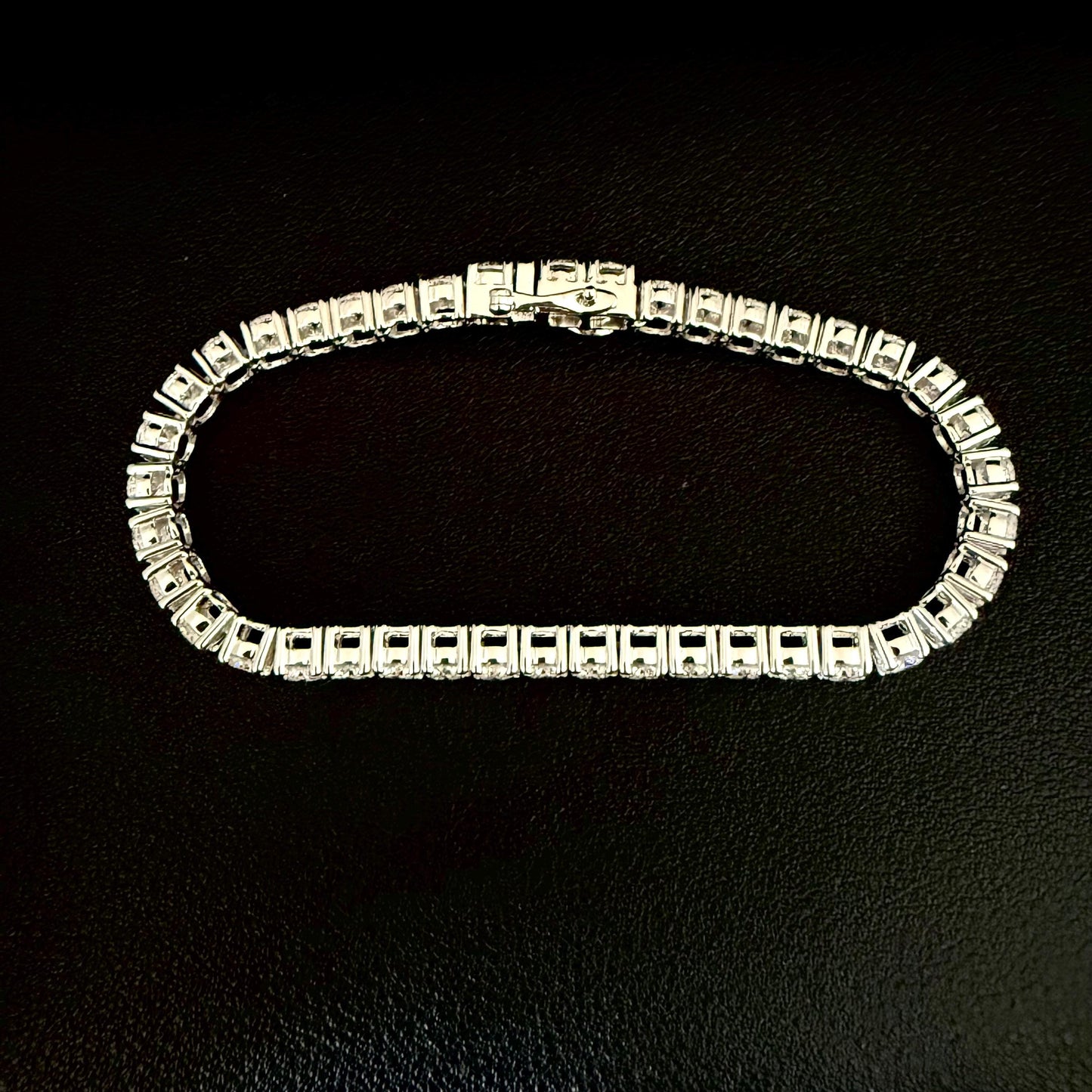 925 Sterling Silver VVS D Color Moissanite Tennis Bracelet