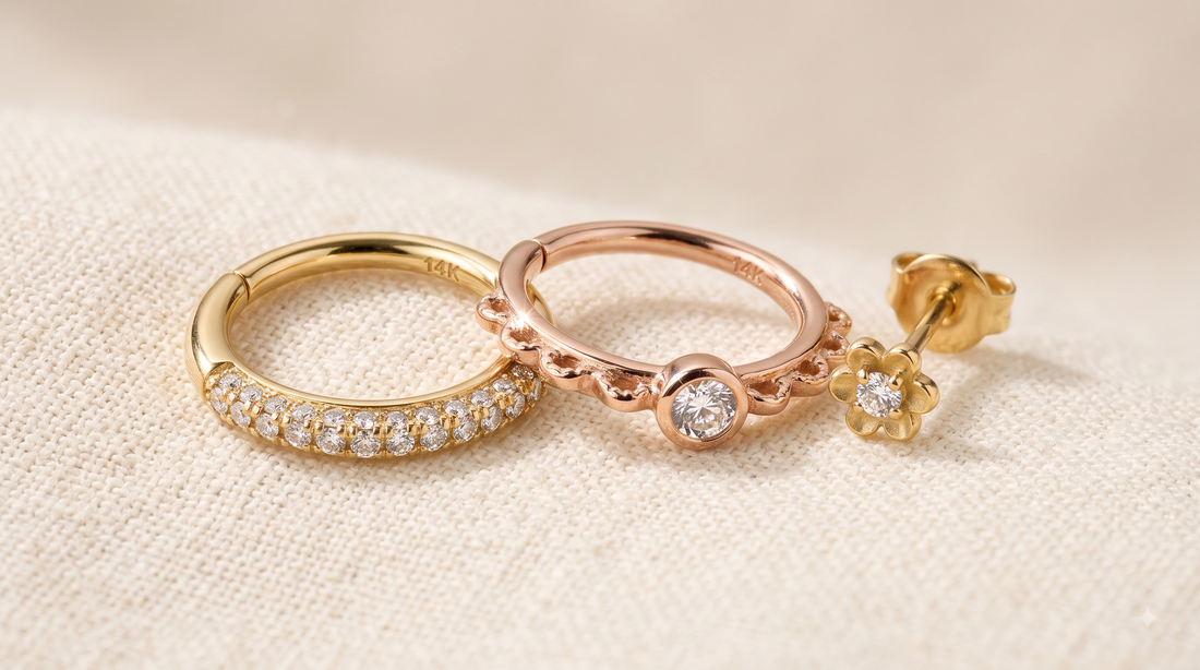 2026 Piercing Jewelry Trends: Septum, Daith, Helix & Gold Piercing Styles