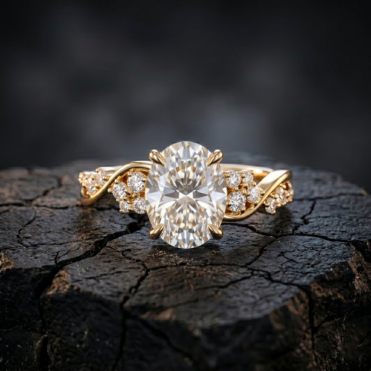 2.00 Ct Oval Cut IGI Certified Lab Grown Diamond Engagement Ring