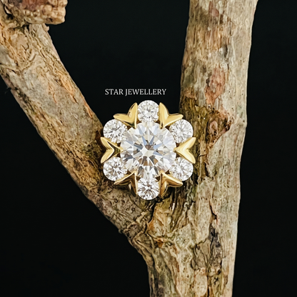 1.5 TCW Lab Diamond Solid Gold Stud Earrings