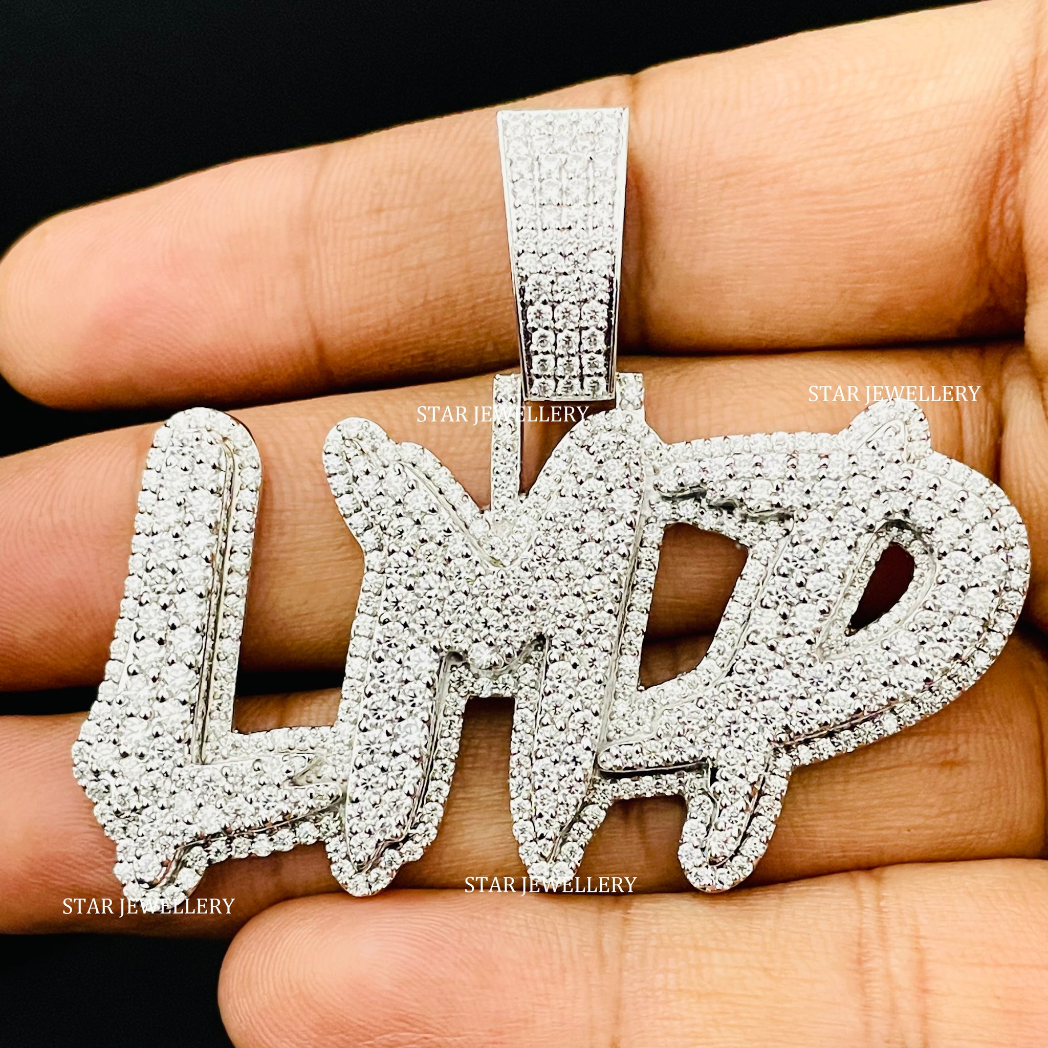 Iced Out VVS Moissanite Custom Letter Pendant