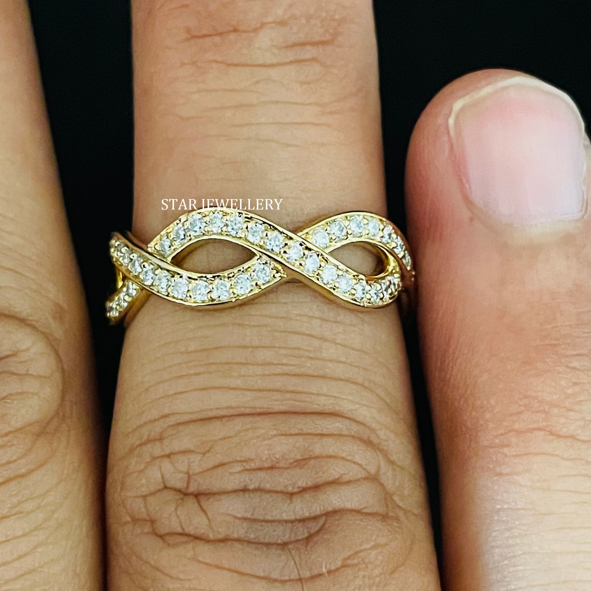 Natural Diamond Infinity Eternity Wedding Ring