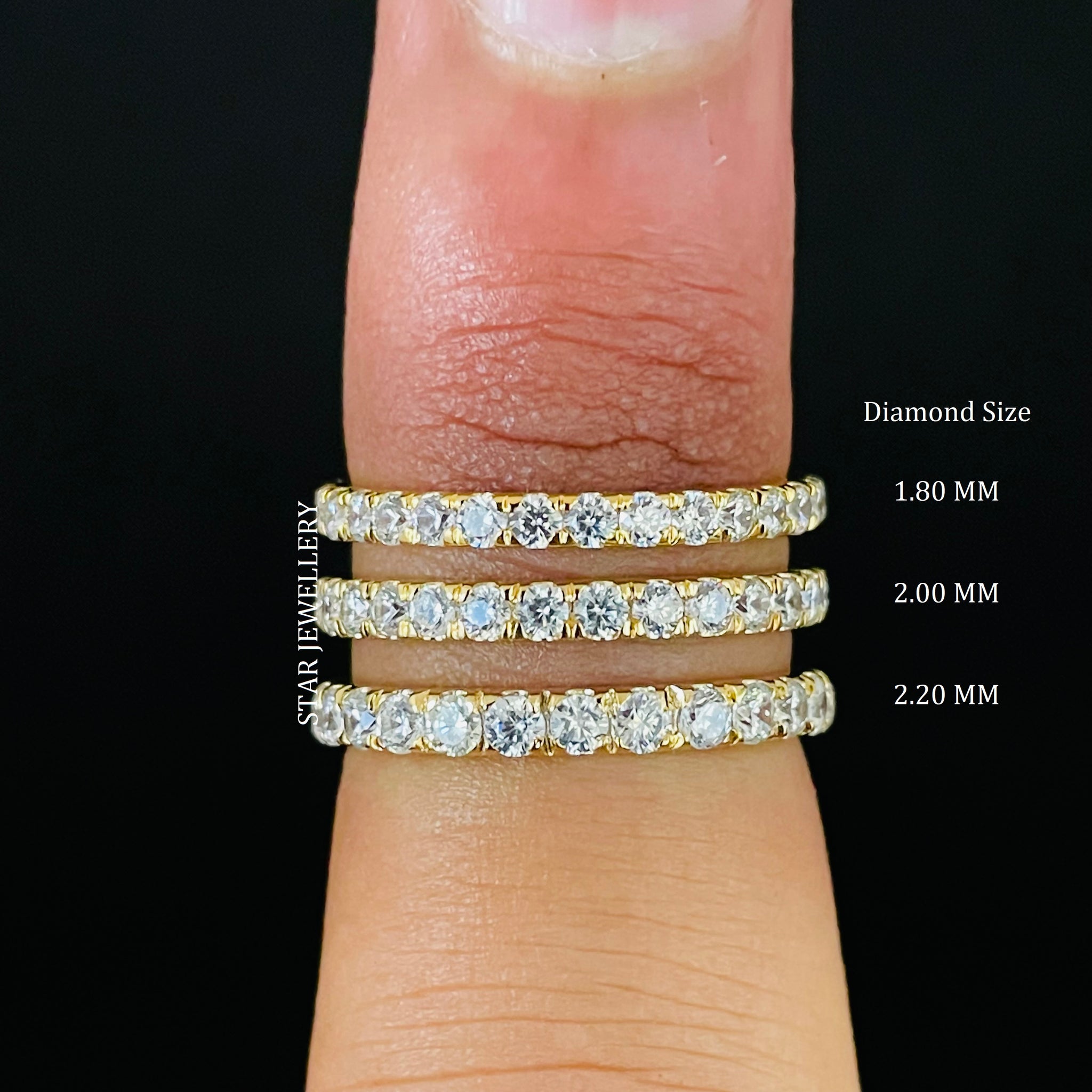 Micro Pave Set Diamond Eternity Band Ring
