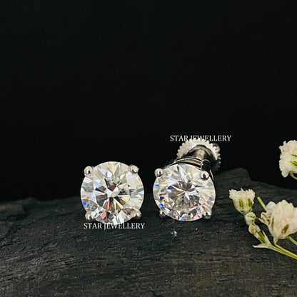 Free 925 Silver 2CT VVS Moissanite Earring (Worth $399) with Purchase of $2,999+