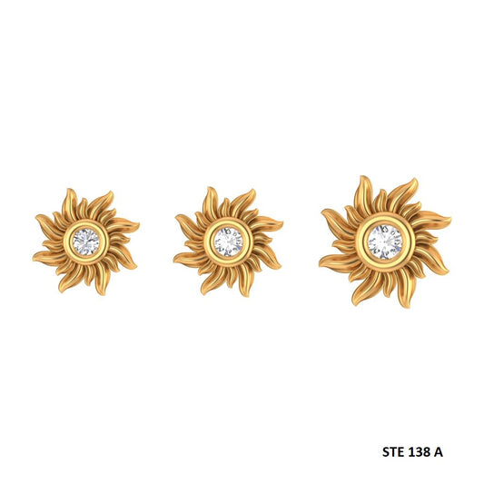 Genuine Natural Diamond Sun Piercing