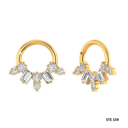 Multi Stone Diamond Septum Clicker