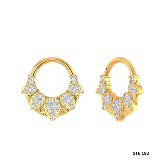 Pear Shape Diamond Daith Clicker