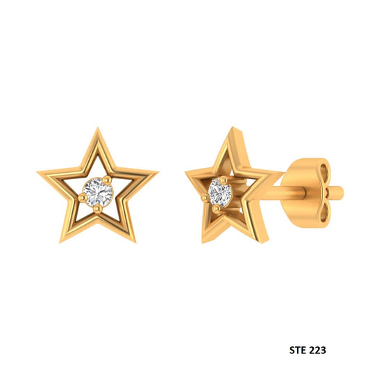 STAR Nostril Diamond Nose Ear Piercing