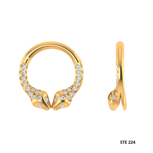 Natural Diamond Dual Snake Septum Piercing