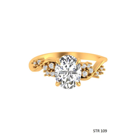 2.00 Ct Oval Cut IGI Certified Lab Grown Diamond Engagement Ring