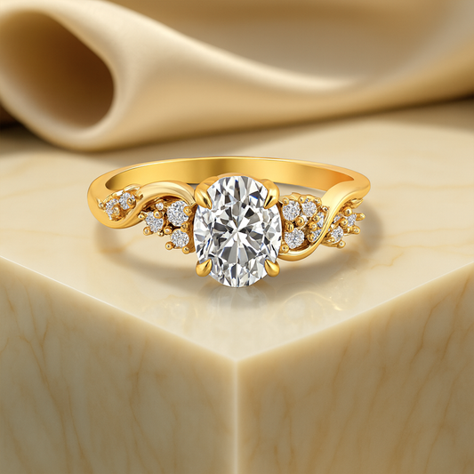 2.00 Ct Oval Cut IGI Certified Lab Grown Diamond Engagement Ring