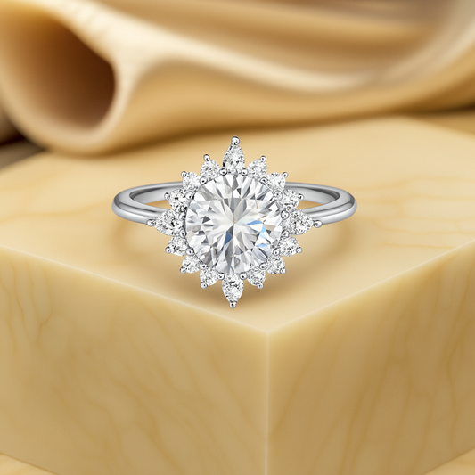 2.00 Ct IGI Certified Lab Grown Diamond Halo Engagement Ring