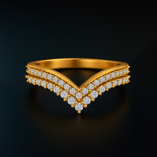 14K Solid Gold Natural Diamond Matching Band for Solitaire Engagement Ring