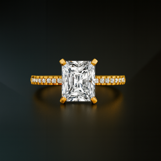 5.00 Ct IGI Certified Radiant Cut Lab Grown Diamond Engagement Ring