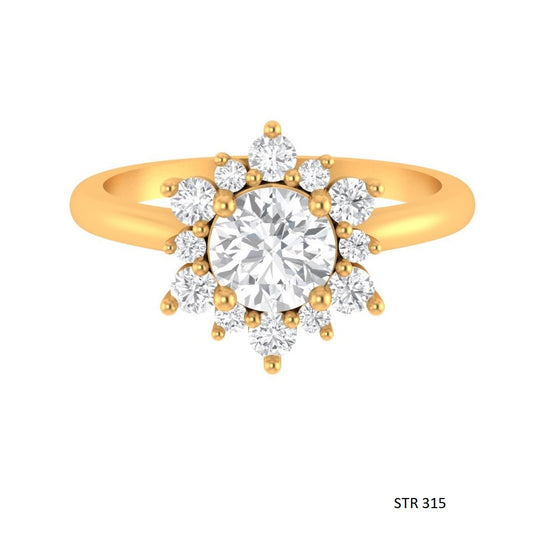 1.00 ct IGI Certified Lab Grown Diamond Halo Engagement Ring