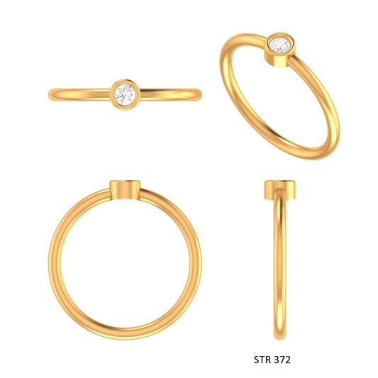 Minimalist Bezel Set Diamond Ring