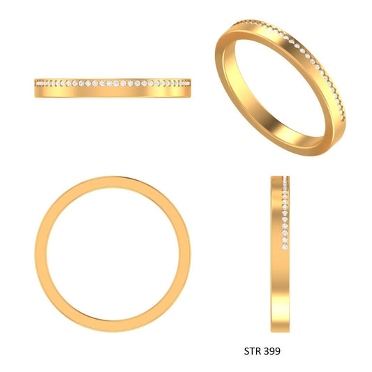 Solid Gold Pave Set Diamond Ring