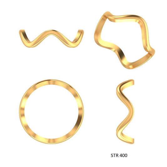 Zig Zag Wavy Solid Gold Ring