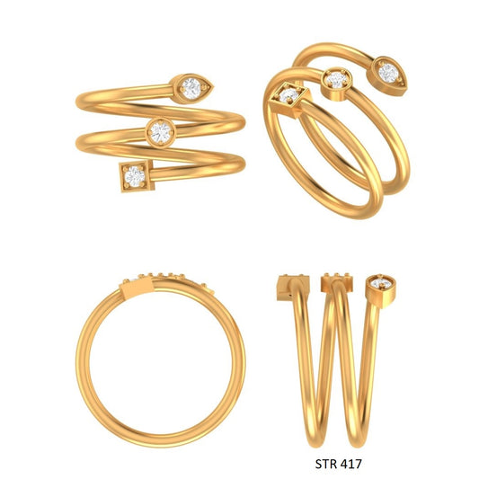 Diamond Open Wrap Around Ring