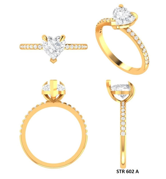 IGI Certified 1.0 - 2.0 Ct Heart Cut Hidden Halo Lab Grown Ring