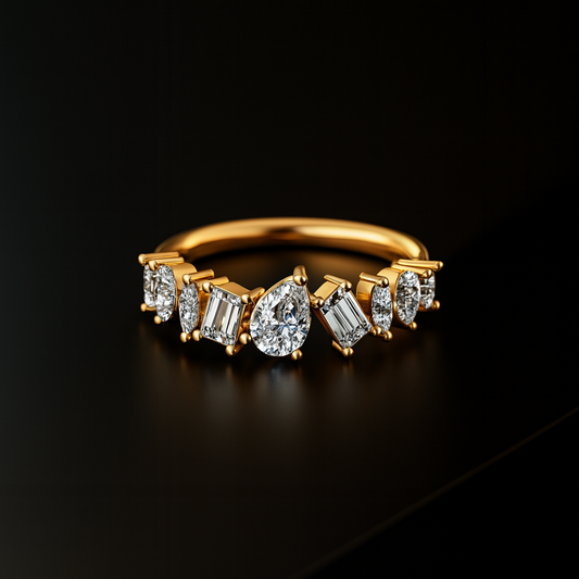 Wedding Proposal Multi Shape Moissanite Ring