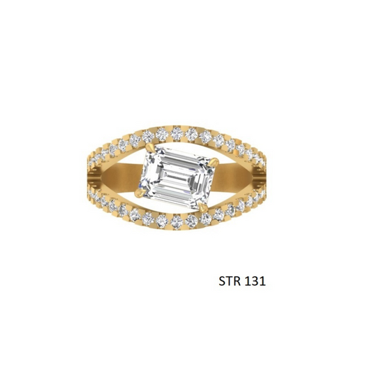 1.75 Ct Radiant Cut IGI Certified Lab Grown Diamond Engagement Ring with Split Shank