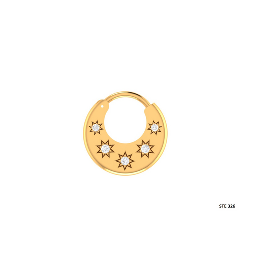 Natural Diamond Crescent Septum Piercing
